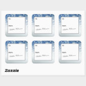 Snow Flurry Christmas Gift Label スクエアシール (シート)