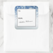 Snow Flurry Christmas Gift Label スクエアシール (バッグ)