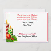 Snow Globeクリスマスファミリーキッズフォト間抜け シーズンカード (裏面)