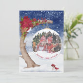 Snow Globeクリスマスフォト シーズンカード (スタンド正面)