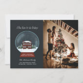 Snow Globeフォトホリデー引越し告知 シーズンカード (正面)