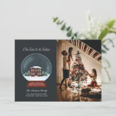 Snow Globeフォトホリデー引越し告知 シーズンカード (スタンド正面)