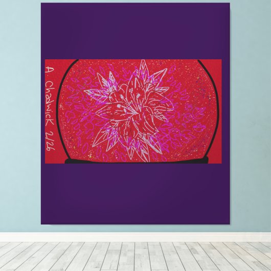 Snow Globe Beauty キャンバスプリント (インサイチュ (ウッドフロア))