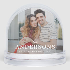 Snow Globe | Elegant Modern Minimal Couple Photo