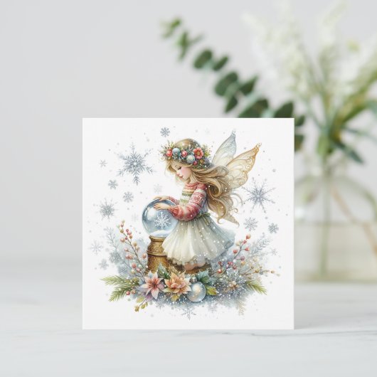 Snow Globe Fairy Holiday Card (スタンド正面)