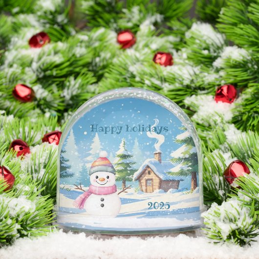 Snow globe happy holidays personalize (クリスマス)