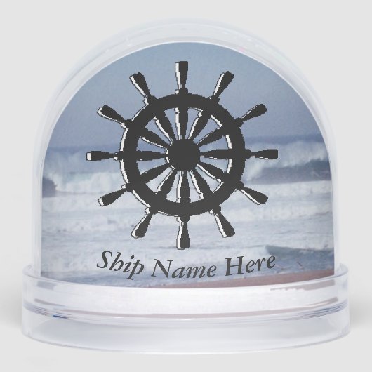 Snow Globe - Nautical Scene with Text (正面)