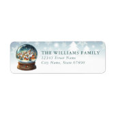 Snow Globe Return Address Labels ラベル (正面)