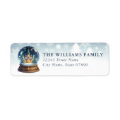 Snow Globe Return Address Labels ラベル (正面)