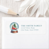 Snow Globe Return Address Labels ラベル (インサイチュ)