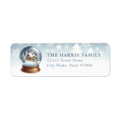Snow Globe Return Address Labels ラベル (正面)