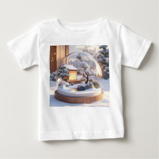 Snow Globe Serenity – Japanese House in Winter Sti ベビーTシャツ