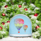 Snow Globe - Striped Hot Air Balloons (クリスマス)