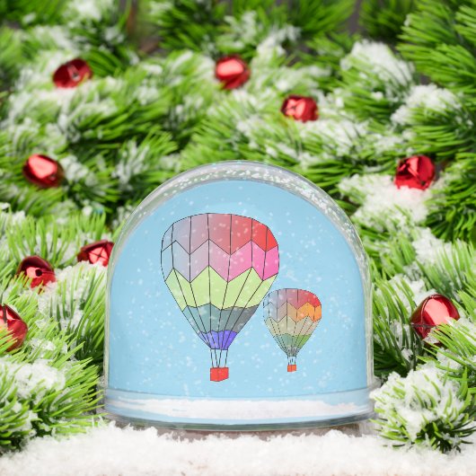 Snow Globe - Striped Hot Air Balloons (クリスマス)