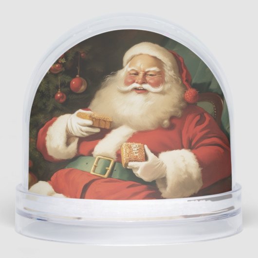 Snow Globe Vintage Santa Merry Christmas (正面)