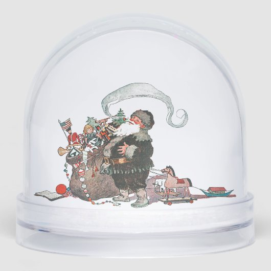 Snow Globe Vintage Santa Merry Christmas (正面)