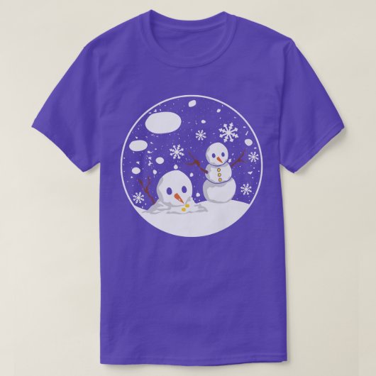 Snow Globe With Snowman Funny Pregnancy Reveal Mot Tシャツ (デザイン正面)