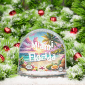 Snow Globe with tropical design and text Miami Flo (クリスマス)
