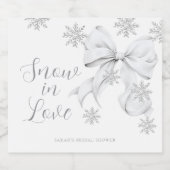 Snow in Love スパークリングワインラベル (シングルラベル)