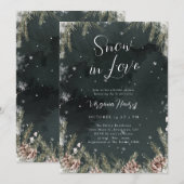 Snow In Love ブライダルシャワー 招待状 (正面/裏面)