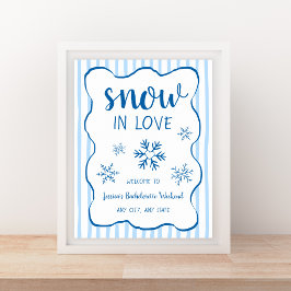 Snow In Love 冬のバチェラー・パーティー ウェルカムサイン ポスター