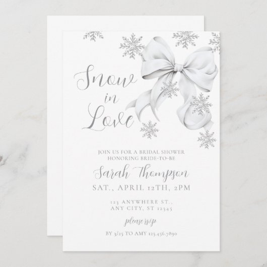 Snow in Love 招待状 (正面/裏面)