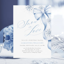 Snow in Love Blue Bow Bridal Shower