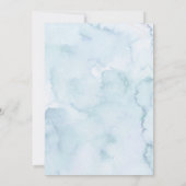 Snow in Love Blue Winter Bridal Shower 招待状 (裏面)