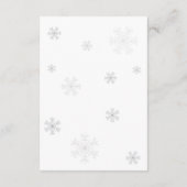 Snow In Love Bow 冬のベビーシャワーのための本 エンクロージャーカード (裏面)