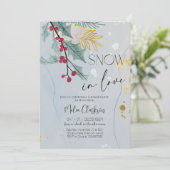 Snow in Love | Christmas Bridal Shower Party 招待状 (スタンド正面)