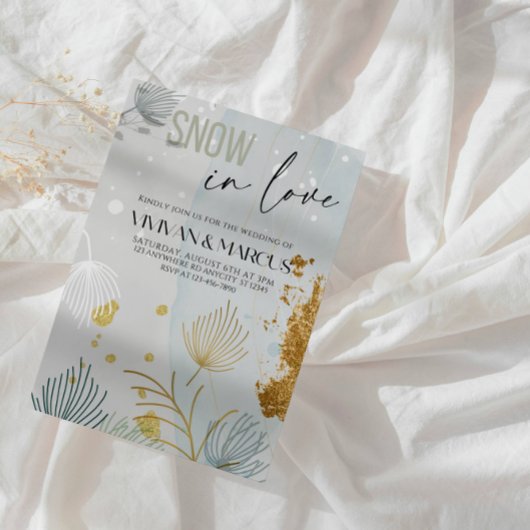 Snow in Love Christmas Wedding- Winter Wonderland 招待状