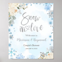 Snow in Love Coule's Shower Welcome Sign