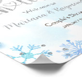 Snow in Love Coule's Shower Welcome Sign ポスター (角)