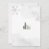 Snow In Love Forest Deer Baby Shower Invitation 招待状 (裏面)
