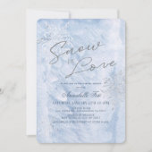 Snow in Love Frozen Winter Snowflake Bridal Shower 招待状 (正面)