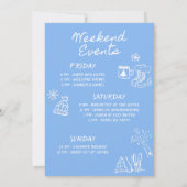 Snow In Love Hand Drawn Winter Bachelorette 招待状 (裏面)