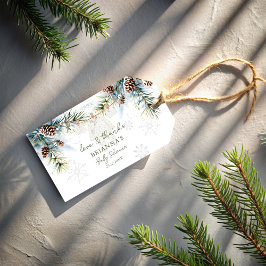 Snow in love snowflakes winter baby shower favor ギフトタグ