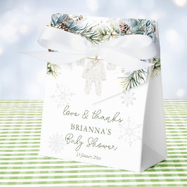Snow in love snowflakes winter baby shower favors フェイバーボックス