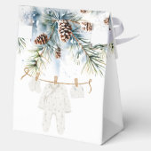 Snow in love snowflakes winter baby shower favors フェイバーボックス (裏面)