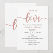 Snow in Love Wedding Invitation, Winter Wedding 招待状 (正面/裏面)