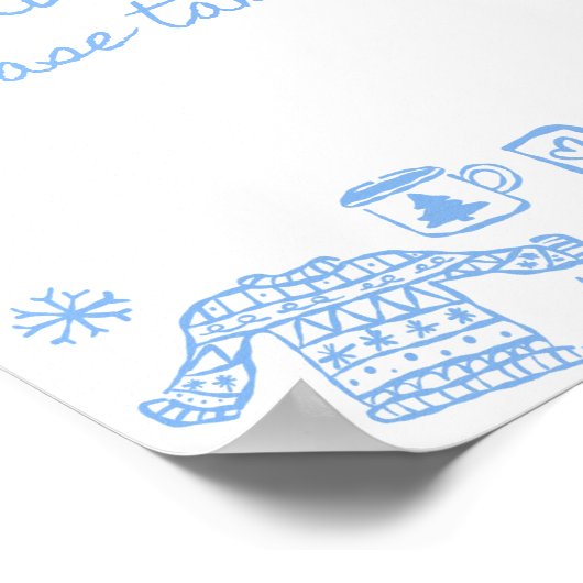 Snow in Love Whimsical Favors ポスター (角)