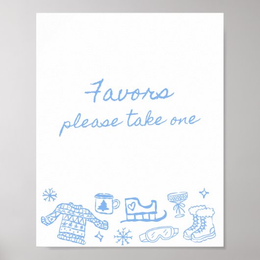 Snow in Love Whimsical Favors ポスター (正面)