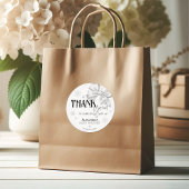 Snow In Love White Bow Baby Shower Winter Favor ラウンドシール