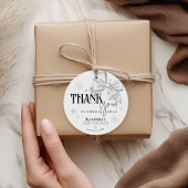 Snow In Love White Bow Elegant Winter Baby Shower フェイバータグ