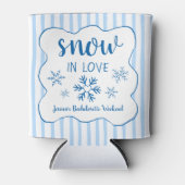Snow In Love Winter Bachelorette Party 缶クーラー (正面)