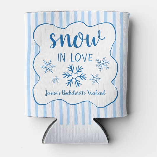 Snow In Love Winter Bachelorette Party 缶クーラー (正面)
