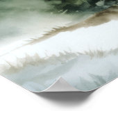 Snow in Love Winter Bridal Shower Sign ポスター (角)