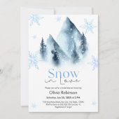 Snow in Love Winter Snowflakes Bridal Shower  招待状 (正面)