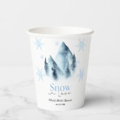 Snow in Love Winter Snowflakes Bridal Shower 紙コップ (裏面)