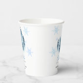 Snow in Love Winter Snowflakes Bridal Shower 紙コップ (左)